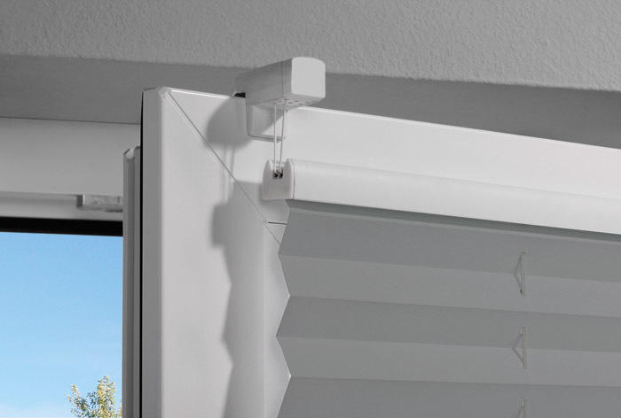 Thumbnail - Homeware Plissee, Hellgrau, Textil, Uni, 75x130 cm, Länge universell einstellbar, Wohntextilien, Rollos & Jalousien, Pli...