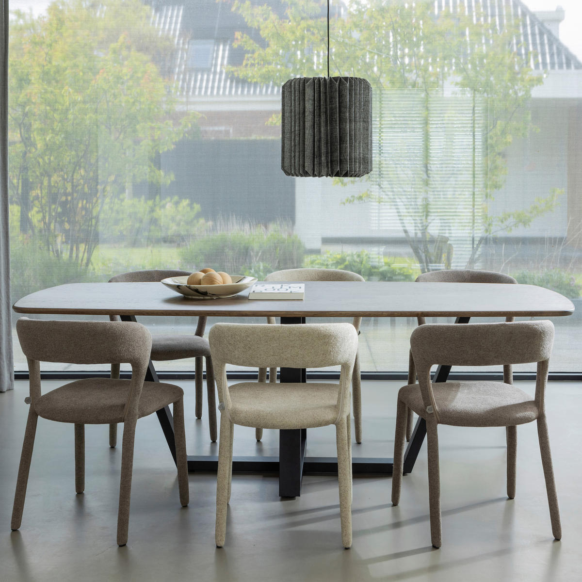 STUHL-SET 2 Stück  in Webstoff Textil  - Sandfarben, MODERN, Textil (51/76/56cm) - Livetastic