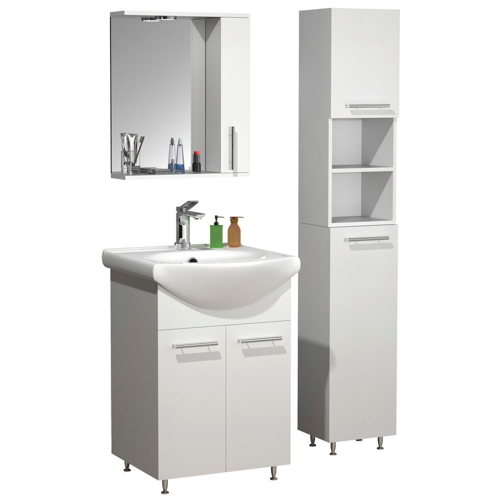 Thumbnail - Mid.you Badezimmer, Weiß, Kunststoff, 4-teilig, 6 Fächer, 80 cm, erweiterbar, Badezimmer, Badmöbelsets & Badmöbelserien,...