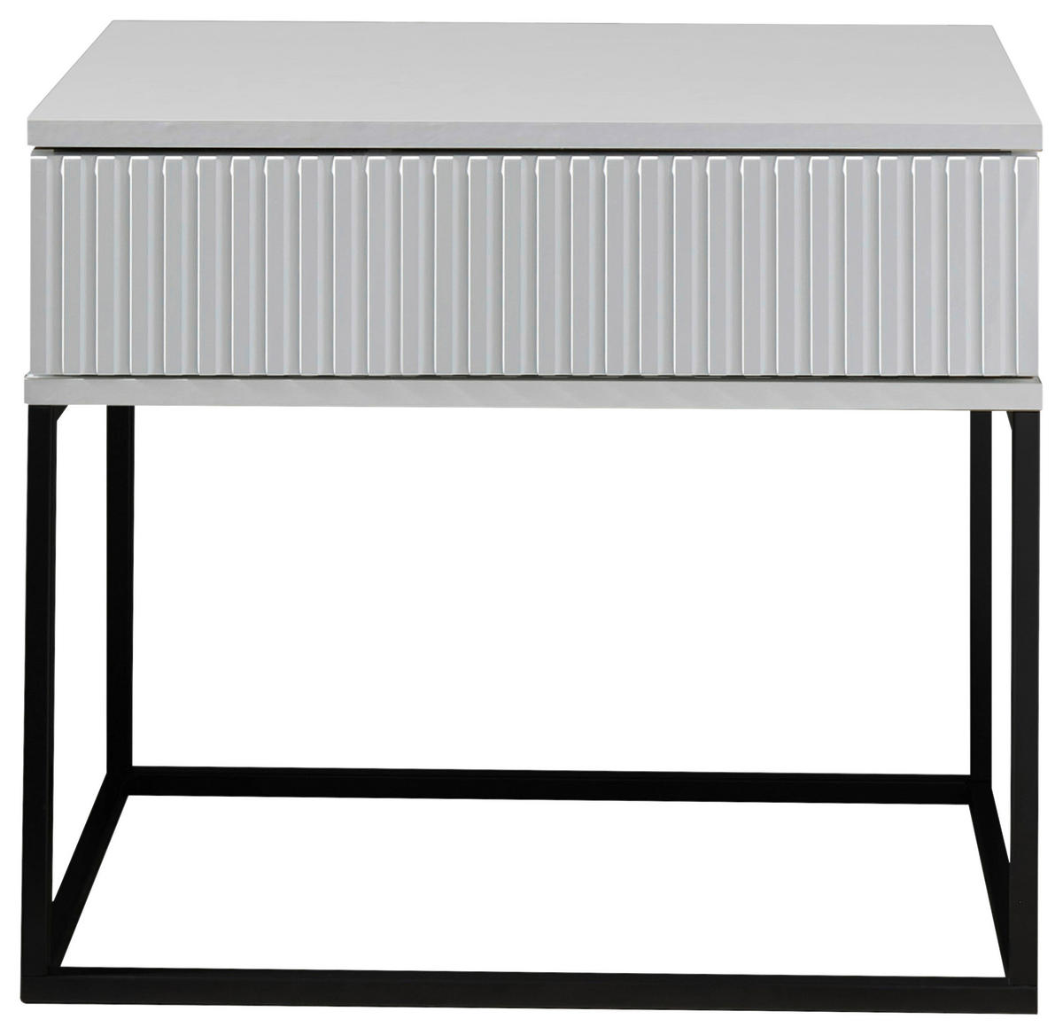 NOĆNI ORMARIĆ crna, bijela   - bijela/crna, Moderno, drvni materijal/metal (60/52/38,5cm) - Livetastic