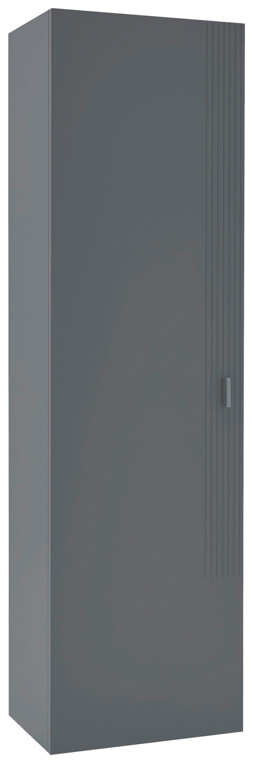 GARDEROBENSCHRANK  in 52/182/36 cm  - Alufarben/Grau, Design, Holzwerkstoff/Metall (52/182/36cm) - Dieter Knoll