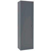 GARDEROBENSCHRANK 52/182/36 cm  - Alufarben/Grau, Design, Holzwerkstoff/Metall (52/182/36cm) - Dieter Knoll