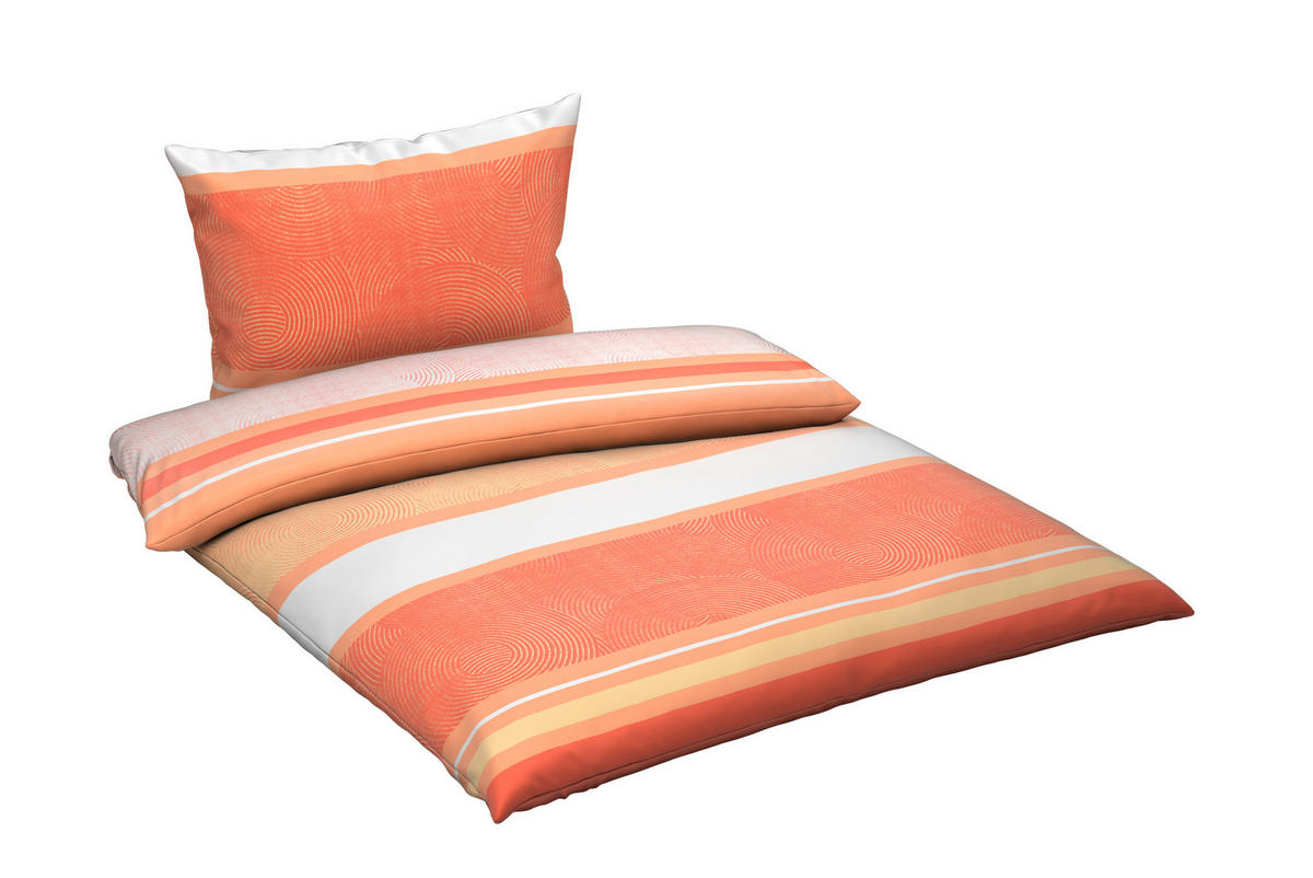 BETTWÄSCHE CUBY Satin 140/200 cm  - Terracotta, KONVENTIONELL, Textil (140/200cm) - Esposa