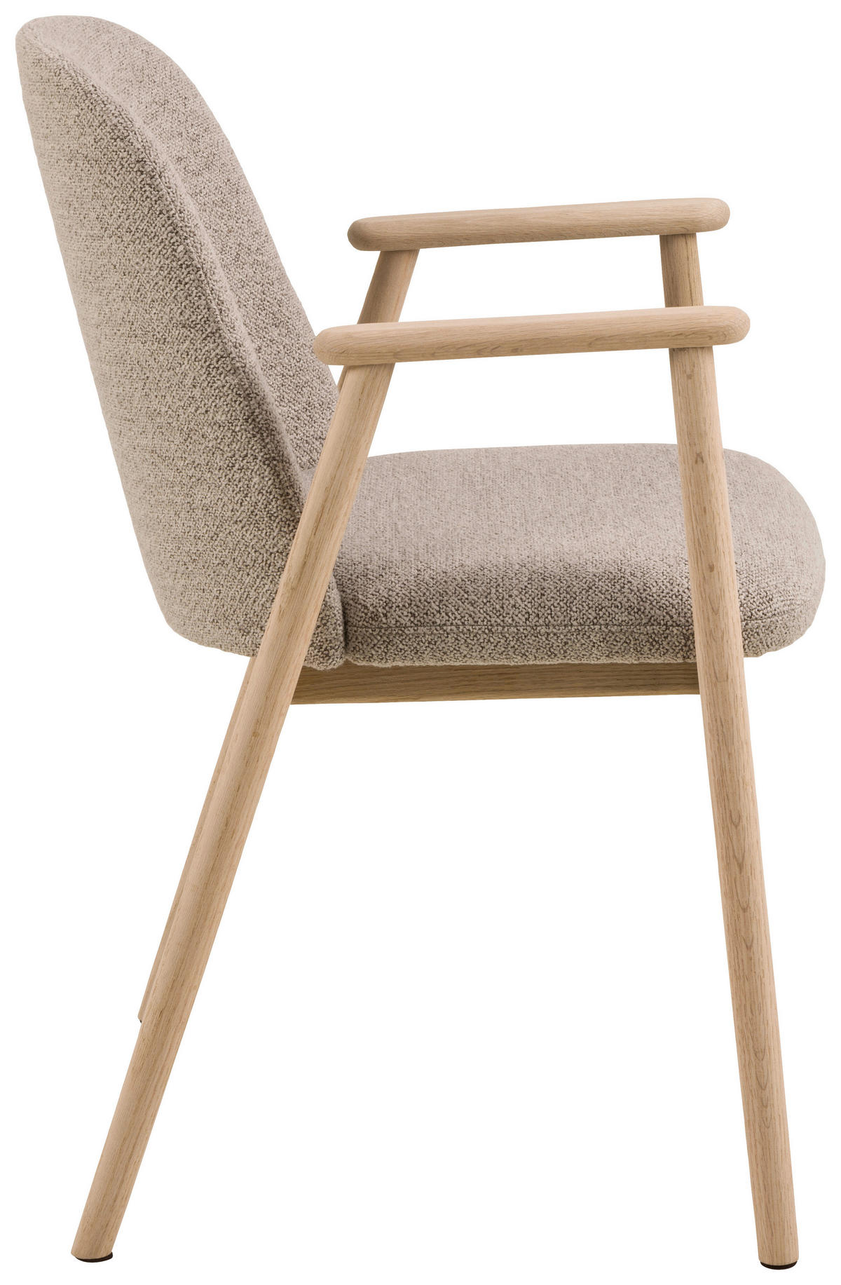ŽIDLE S PODRUČKAMI, buklé, béžová - barvy dubu/světle hnědá, Moderní, dřevo/textil (55,5/80,5/57cm) - Livetastic