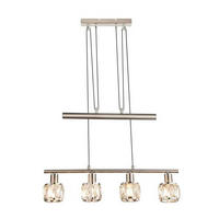 LUSTRĂ 60/9.2/160 cm  - culoare nichel/culoare crom, Basics, sticlă/metal (60/9.2/160cm)