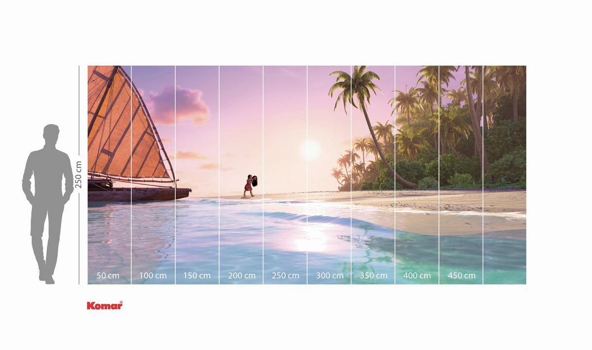 FOTOTAPETE MOANA 2 OCEAN SPIRIT  - Naturfarben, Design, Textil (500/250cm) - Disney