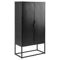 HOCHSCHRANK 80/150/40 cm  - Schwarz, Trend, Metall (80/150/40cm) - MID.YOU