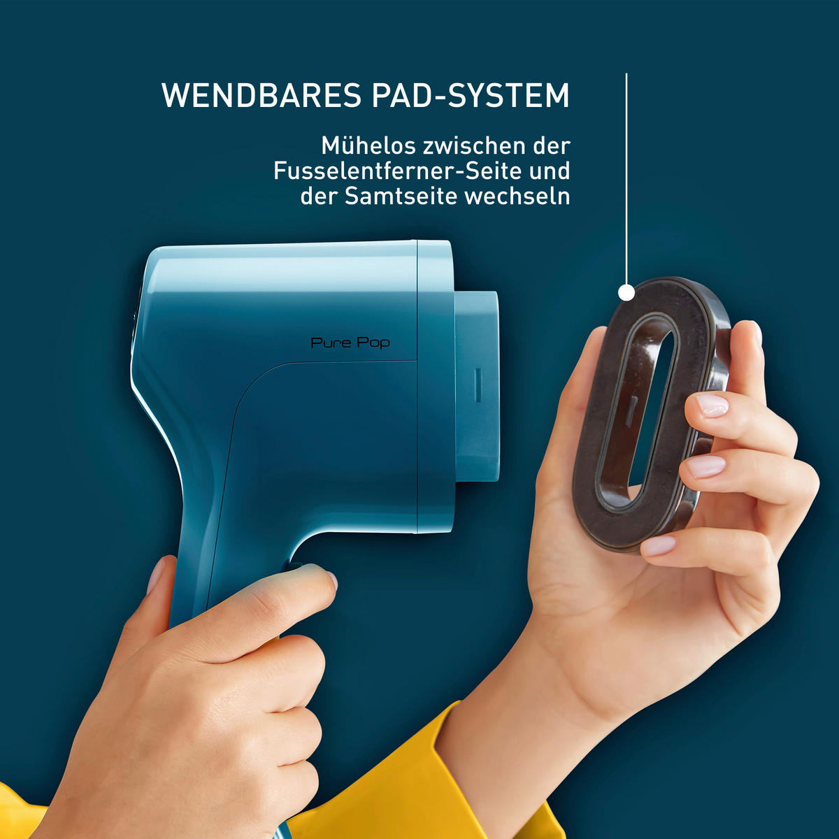 DAMPFBÜRSTE Pure Pop  - Blau, Basics, Kunststoff (33,8/7,8/15,9cm) - Tefal
