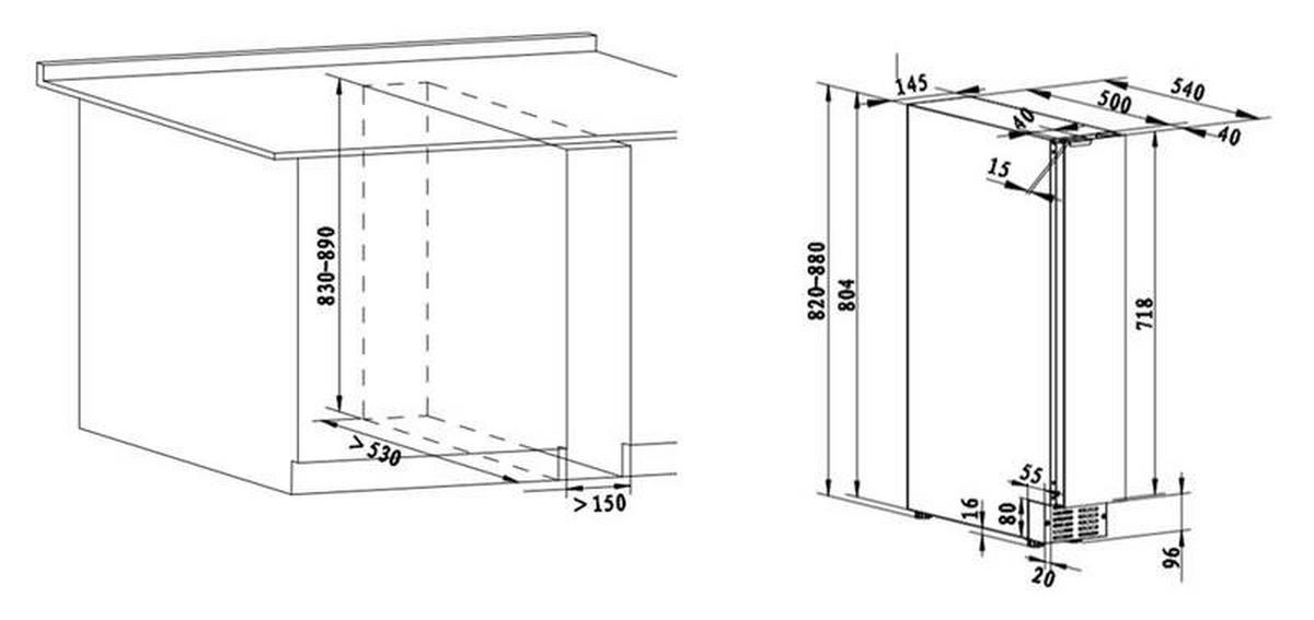 WEINKÜHLSCHRANK AVU8S82  - Basics, Glas/Holz (14,5/82,0/54,0cm)