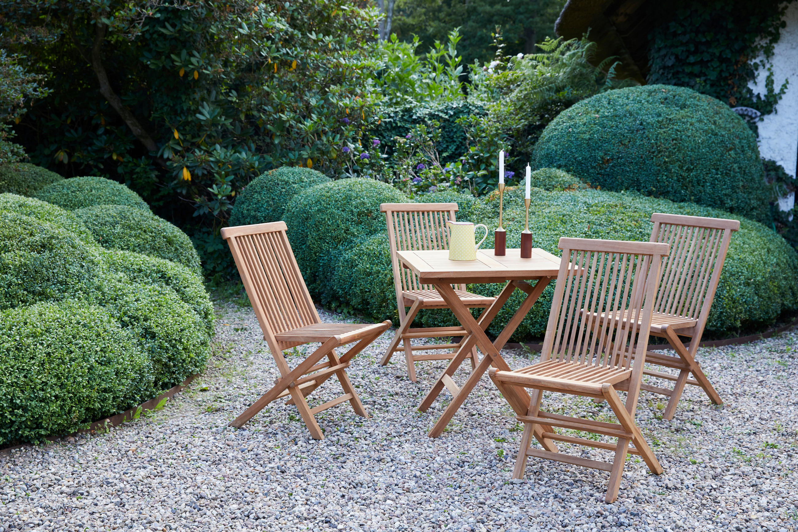 GARTENTISCH 70/70/75 cm Holz quadratisch  - Teakfarben, Natur, Holz (70/70/75cm) - Ambia Garden