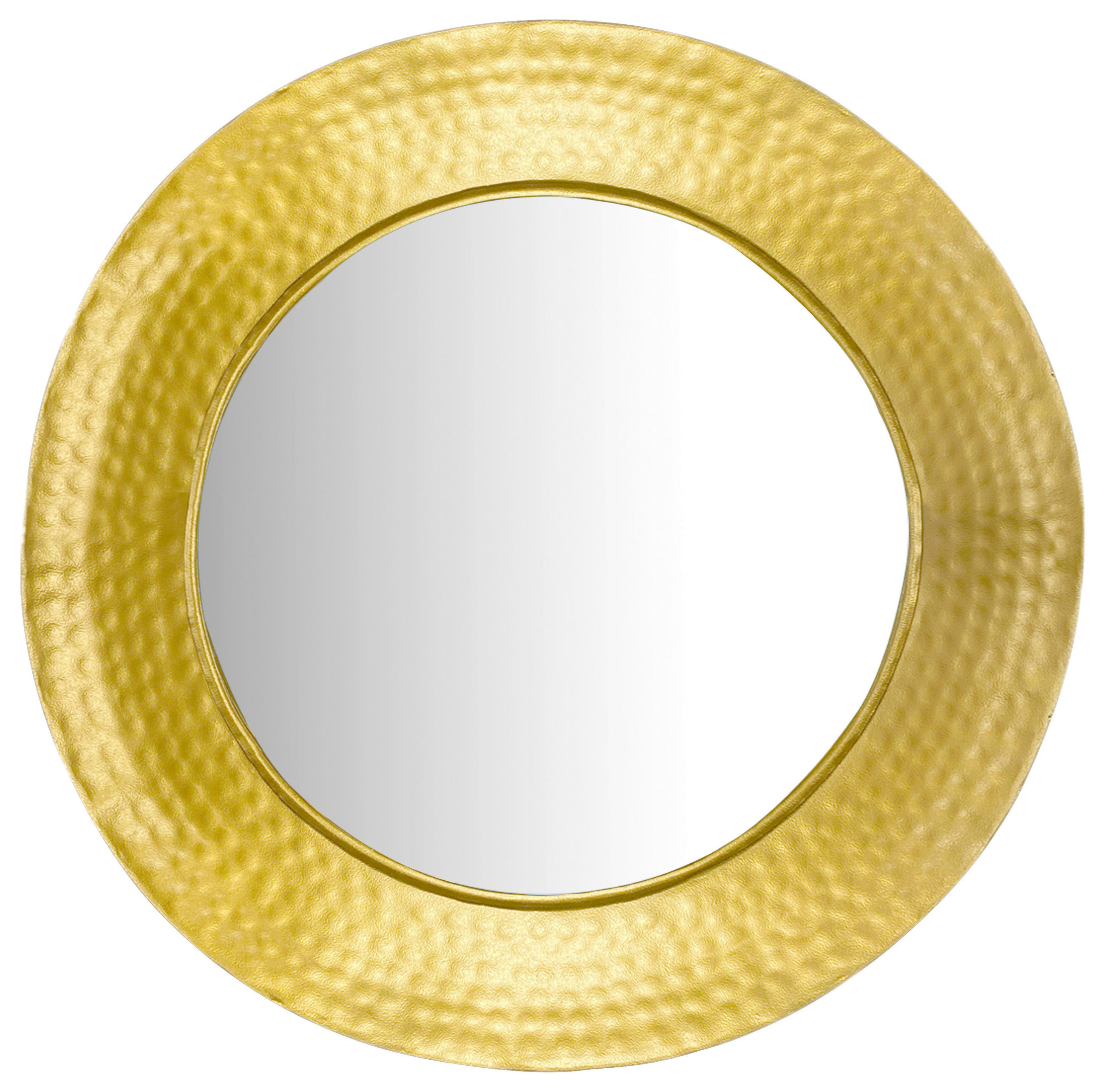 STENSKO OGLEDALO, 60/60/9 cm steklo  - zlate barve, Design, kovina/steklo (60/60/9cm) - MID.YOU