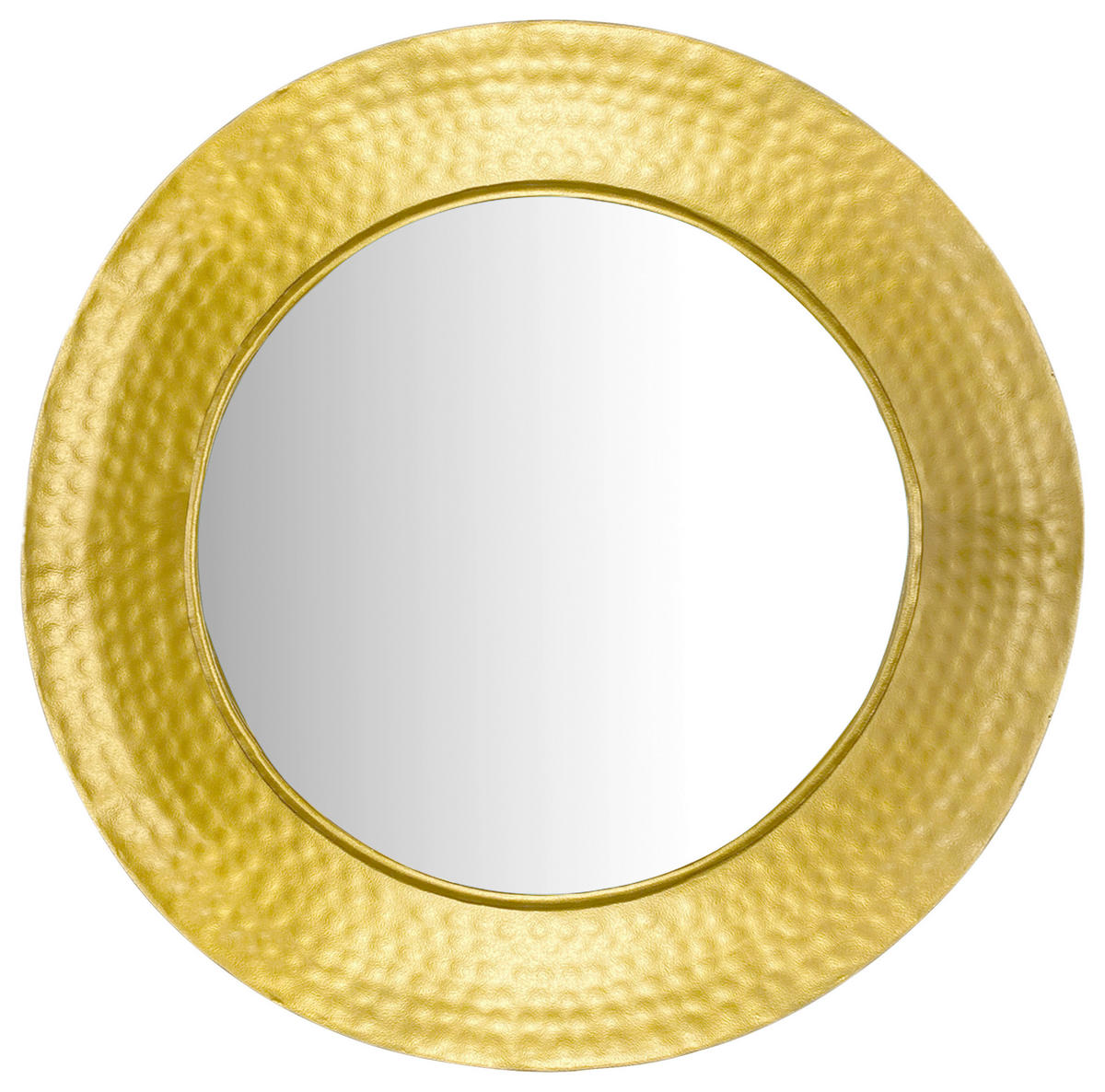 STENSKO OGLEDALO, 60/60/9 cm steklo  - zlate barve, Design, kovina/steklo (60/60/9cm) - MID.YOU