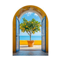 GLASBILD Landschaft & Natur  - Multicolor, Basics, Glas/Papier (70/100/0,79cm)