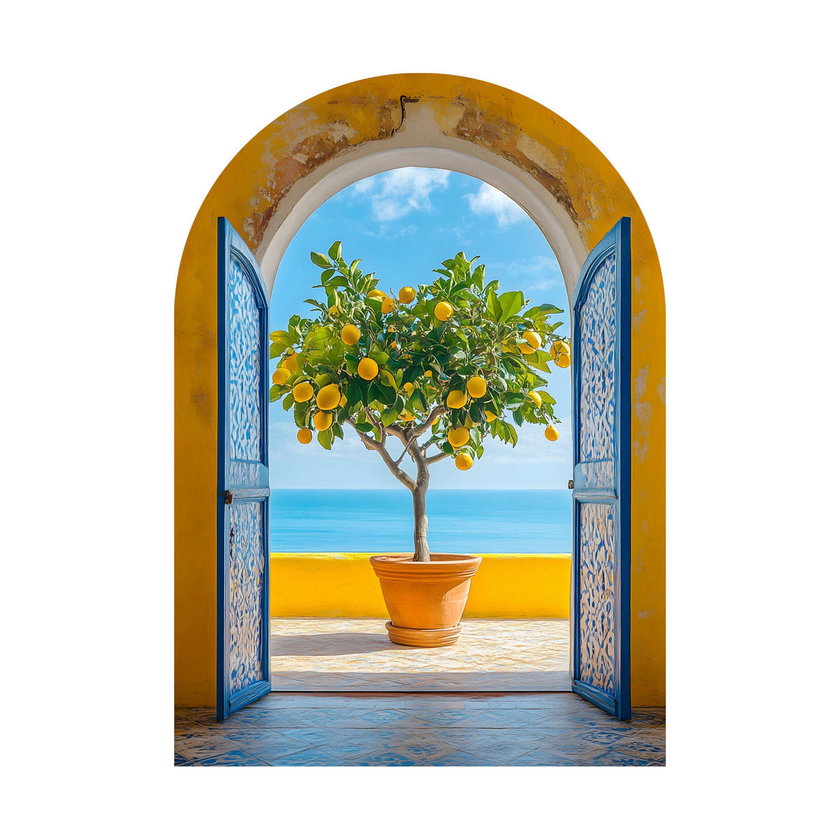 GLASBILD Landschaft & Natur  - Multicolor, Basics, Glas/Papier (70/100/0,79cm)