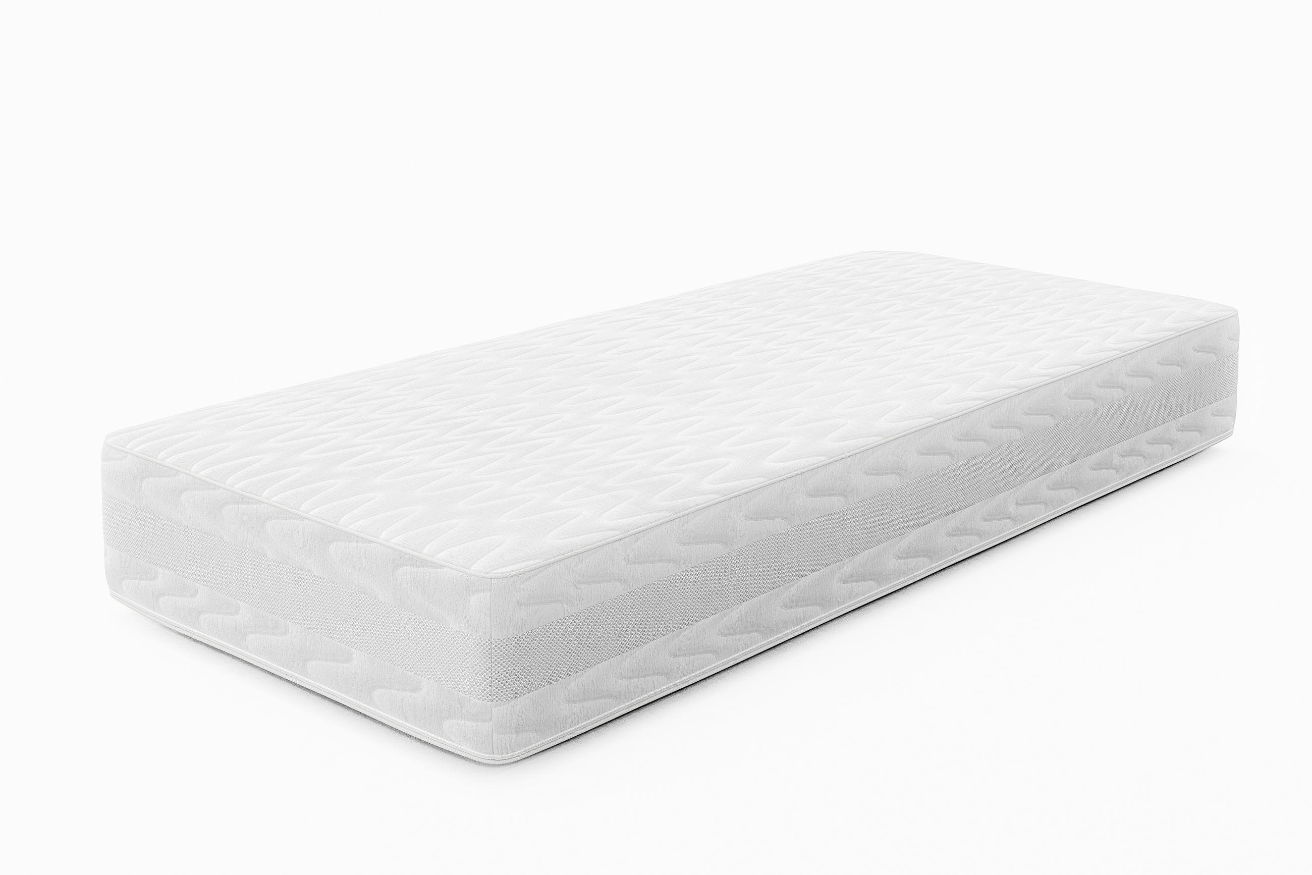 MADRAC S DŽEP. OPRUŽ. JEZGROM   90/200 cm    - bijela, Basics, tekstil (90/200cm) - Livetastic