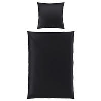 BETTWÄSCHE 2-teilig NIGIRI Satin 155/220 cm  - Schwarz, Basics, Textil (155/220cm) - Bio:Vio