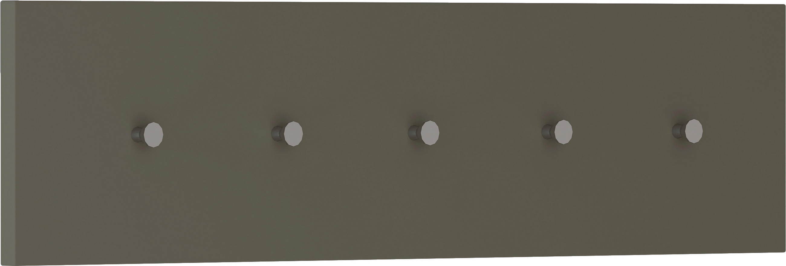 HAKENLEISTE  in Taupe  - Taupe, Design, Holzwerkstoff/Metall (100/25/5cm) - Moderano