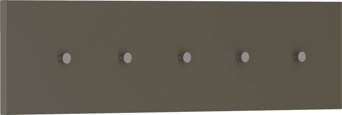 HAKENLEISTE  in Taupe  - Taupe, Design, Holzwerkstoff/Metall (100/25/5cm) - Moderano