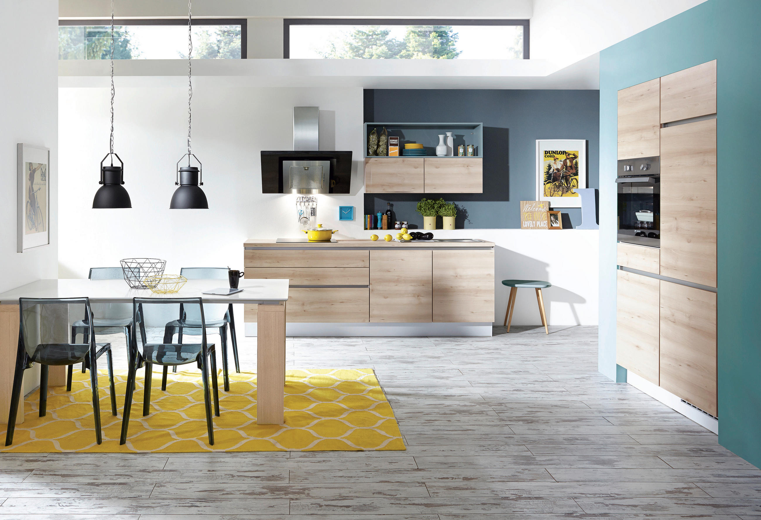 EINBAUKÜCHE   - Eiche San Remo, Design, Holzwerkstoff - Celina