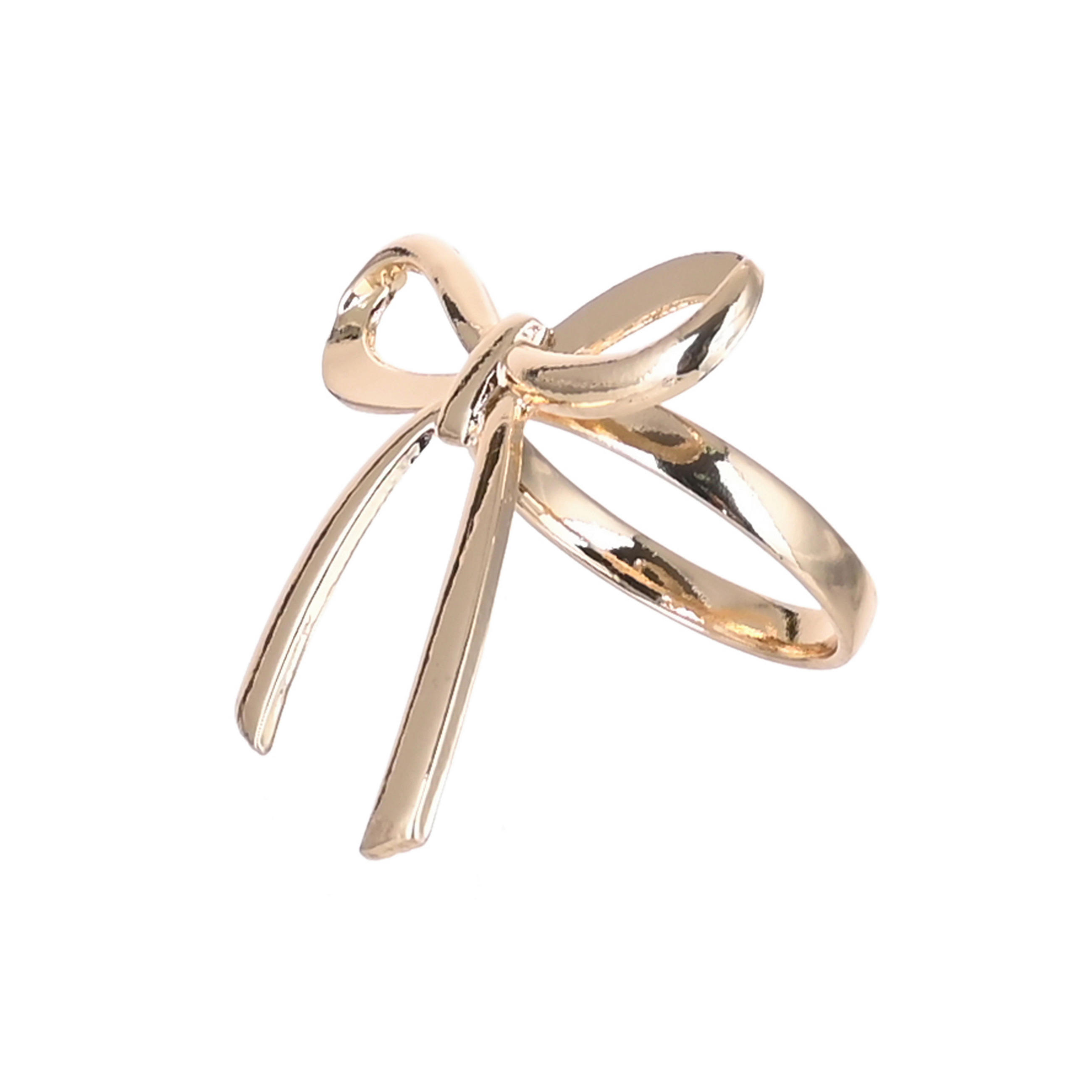 PRSTEN ZA SALVETE  - zlatne boje, Basics, metal (6/4,3/5cm) - Ambia Home