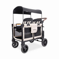 BOLLERWAGEN W4 Luxe Pro Schwarz, Beige 124/74/113 cm  - Beige/Schwarz, Basics, Kunststoff/Textil (124/74/113cm) - WONDERFOLD