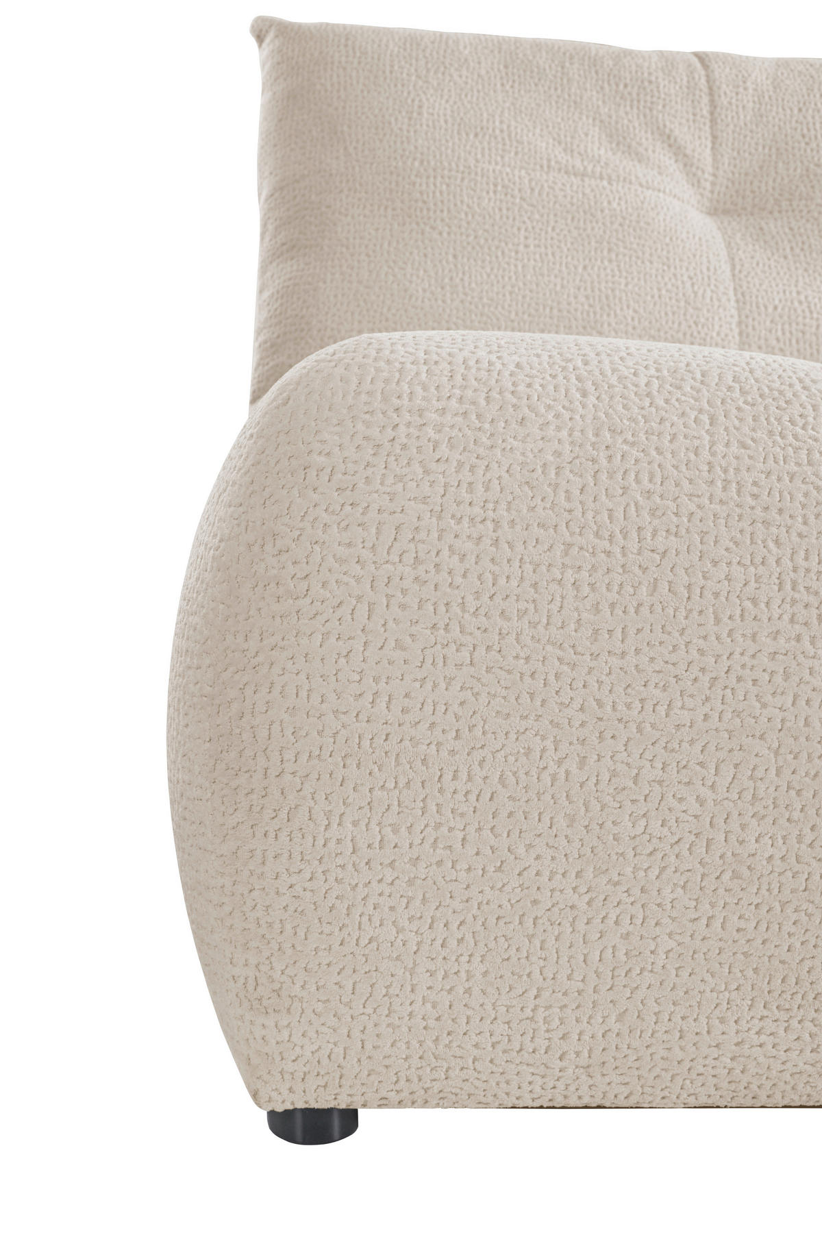 SCHLAFSOFA  mit Bettkasten erhältlich, Bettfunktion erhältlich Struktur Creme  - Creme/Schwarz, Design, Holz/Textil (209/100/103cm) - MID.YOU