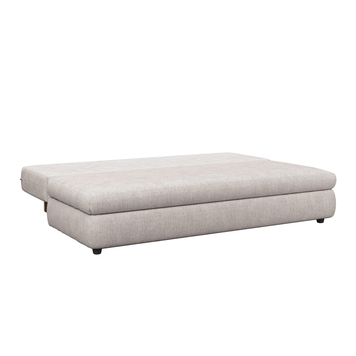 Canapea Extensibilă, lemn, plastic, textil, bej - bej/negru, Trend, plastic/lemn (205/72/100cm)