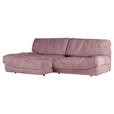 ECKSOFA Rosa Plüsch  - Schwarz/Rosa, Design, Kunststoff/Textil (170/250cm) - Carryhome