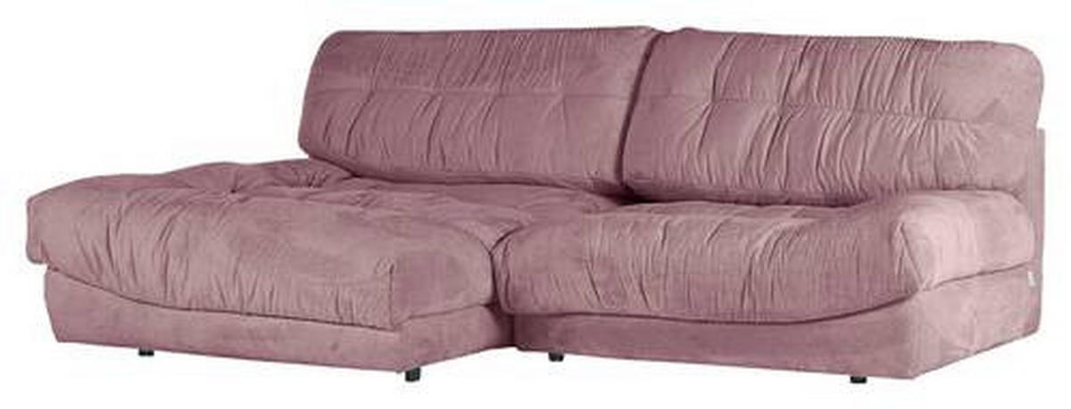 HÖRNSOFFA i plysch rosa  - svart/rosa, Design, textil/plast (170/250cm) - MID.YOU