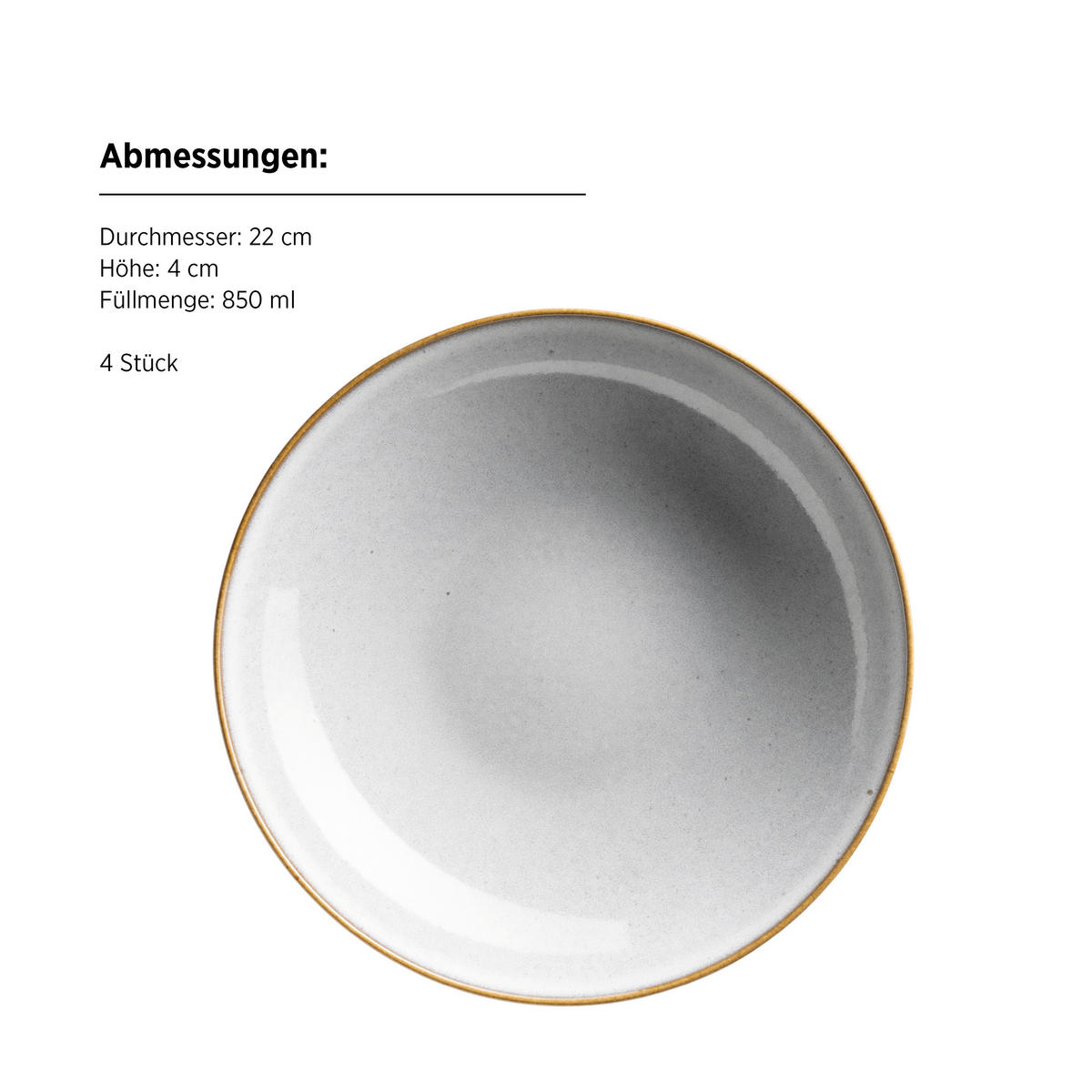 TAFELSERVICE SMOKY'S 8-teilig  - Weiß, Basics, Keramik - Mäser