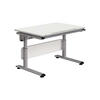 IFJÚSÁGI ÍRÓASZTAL  - ezüst/fehér, Basics, faalapú anyag/fém (105/70/53-79cm) - Paidi