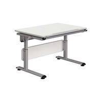 IFJÚSÁGI ÍRÓASZTAL  - ezüst/fehér, Basics, faalapú anyag/fém (105/70/53-79cm) - Paidi