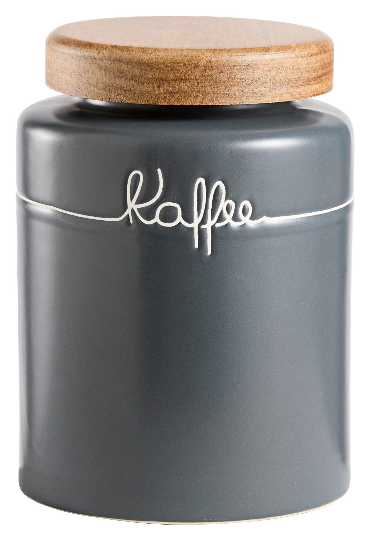 KAFFEEDOSE Keramik  - Akaziefarben/Grau, Design, Holz/Keramik (11,5/15cm) - Homeware Profession.