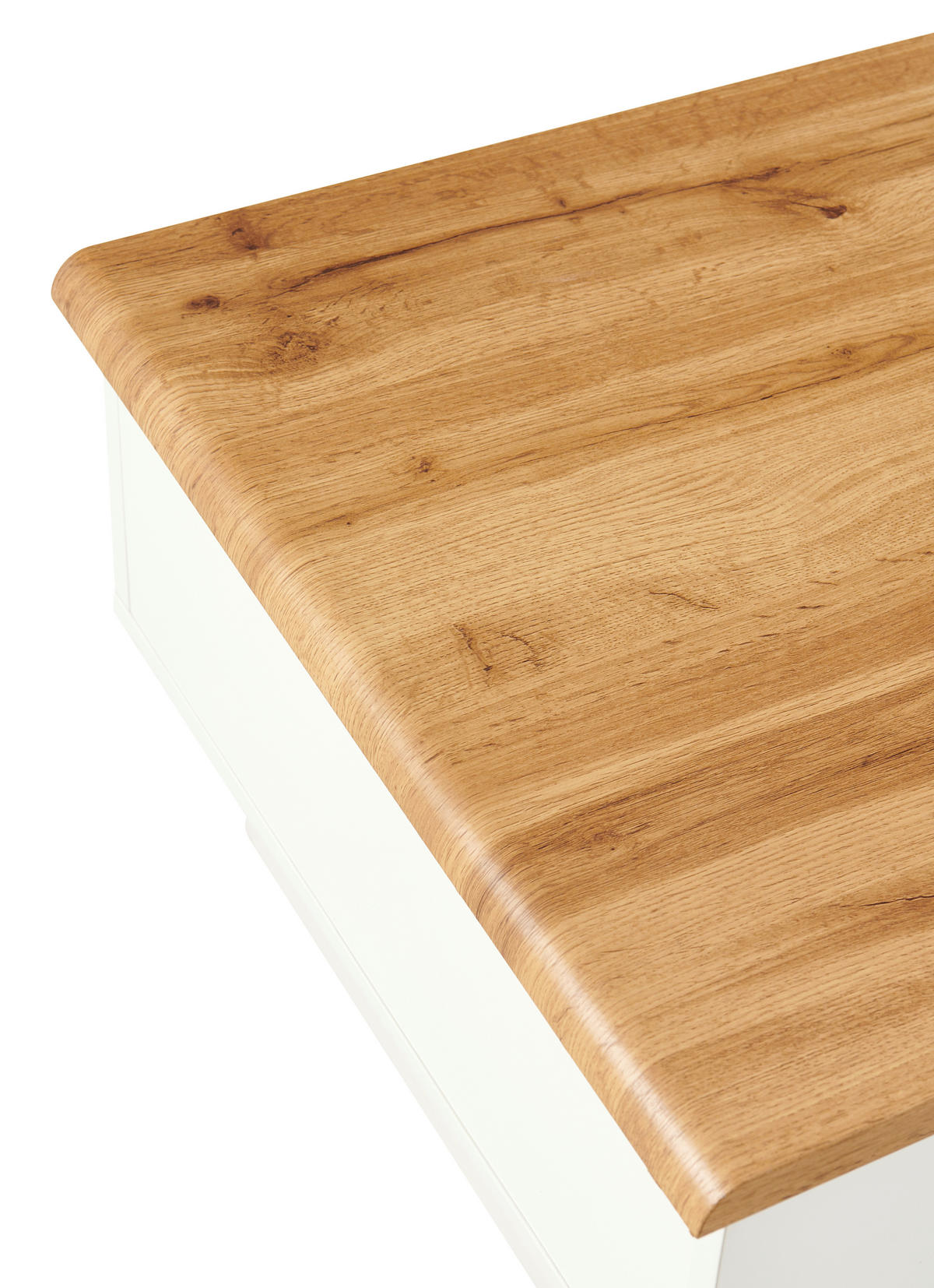 DOHÁNYZÓASZTAL fém, faalapú anyag 120/60/40-65 cm   - tölgyfa/fehér, Design, faalapú anyag/fém (120/60/40-65cm) - Livetastic