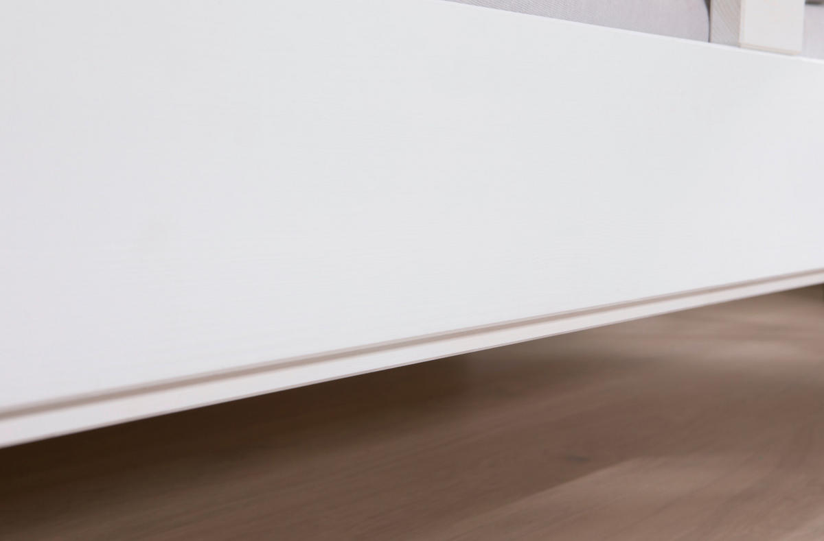 Bett Bennet mit Ausziehbett 120/200 cm Weiss  - Weiss, Modern, Holz (120/200cm) - MID.YOU