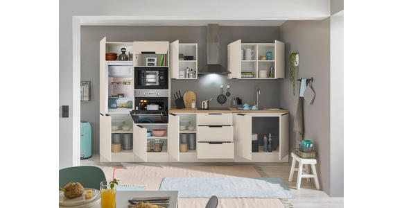 KÜCHENBLOCK   in Kaschmir  - Kaschmir/Schwarz, Basics, Holzwerkstoff/Metall (330/211/60cm) - Xora