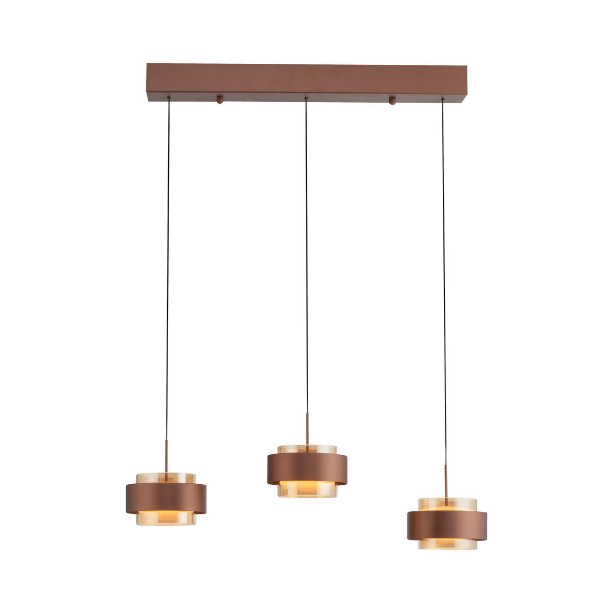 LED-HÄNGELEUCHTE 72/16/200 cm  - Kupferfarben, Design, Kunststoff/Metall (72/16/200cm)