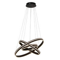 Lampă Suspendată Cu Led 80/200 cm  - alb/negru, Design, plastic (80/200cm) - Dieter Knoll