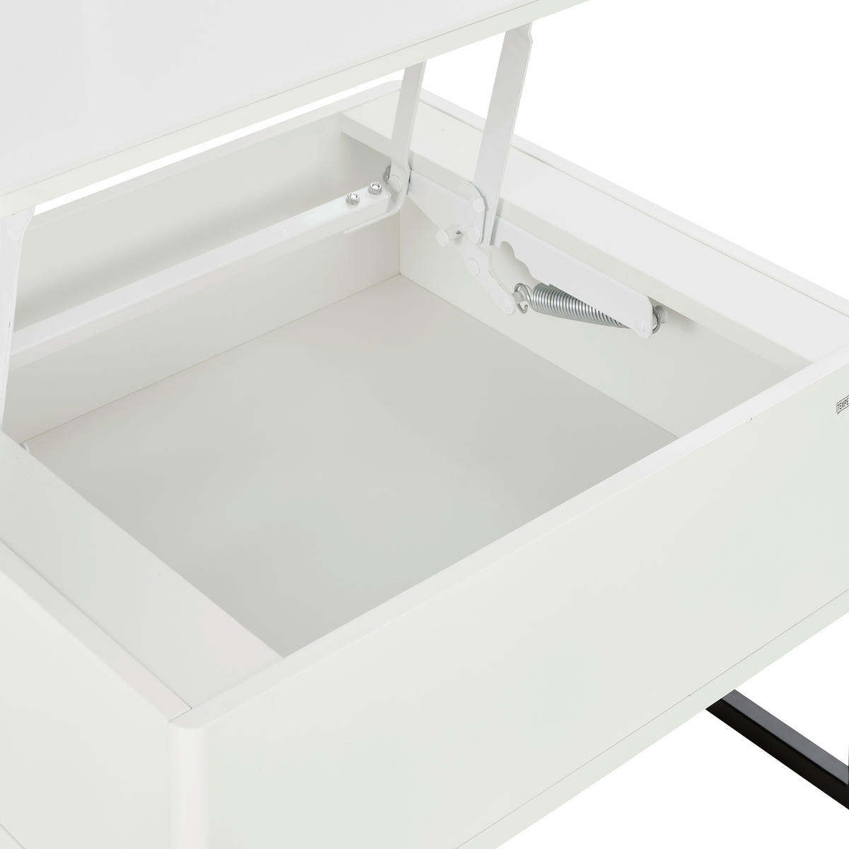 COUCHTISCH in Metall 70/40,5-65,5/60 cm  - Schwarz/Weiß, Design, Metall (70/40,5-65,5/60cm) - Livetastic