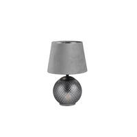 TISCHLEUCHTE - Silberfarben/Grau, Modern, Glas/Textil (18/29cm)