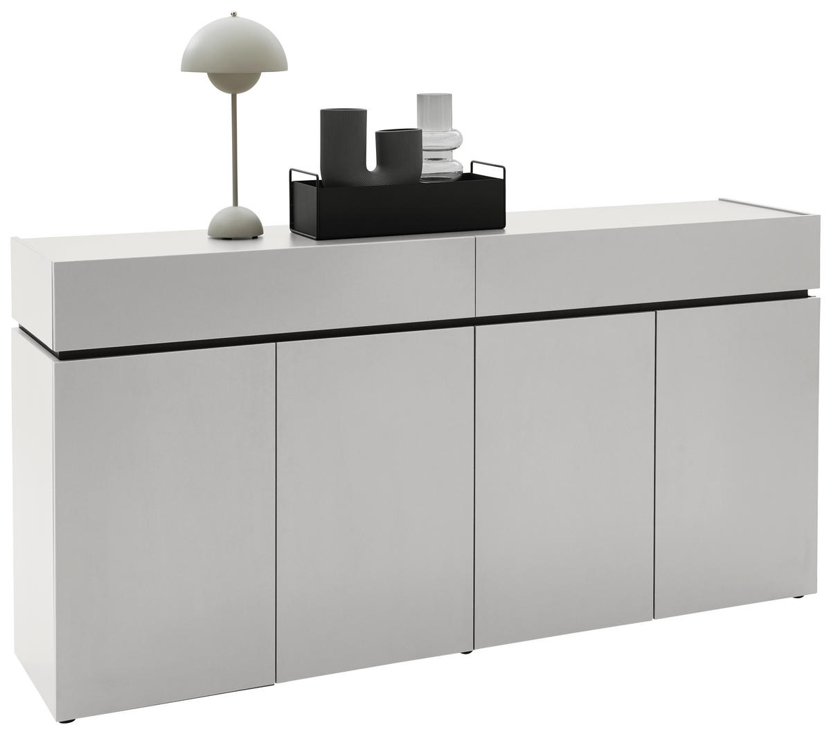 SCHUHSCHRANK  in 180/92/40 cm  - Kaschmir/Schwarz, Design, Holzwerkstoff/Kunststoff (180/92/40cm) - Voleo