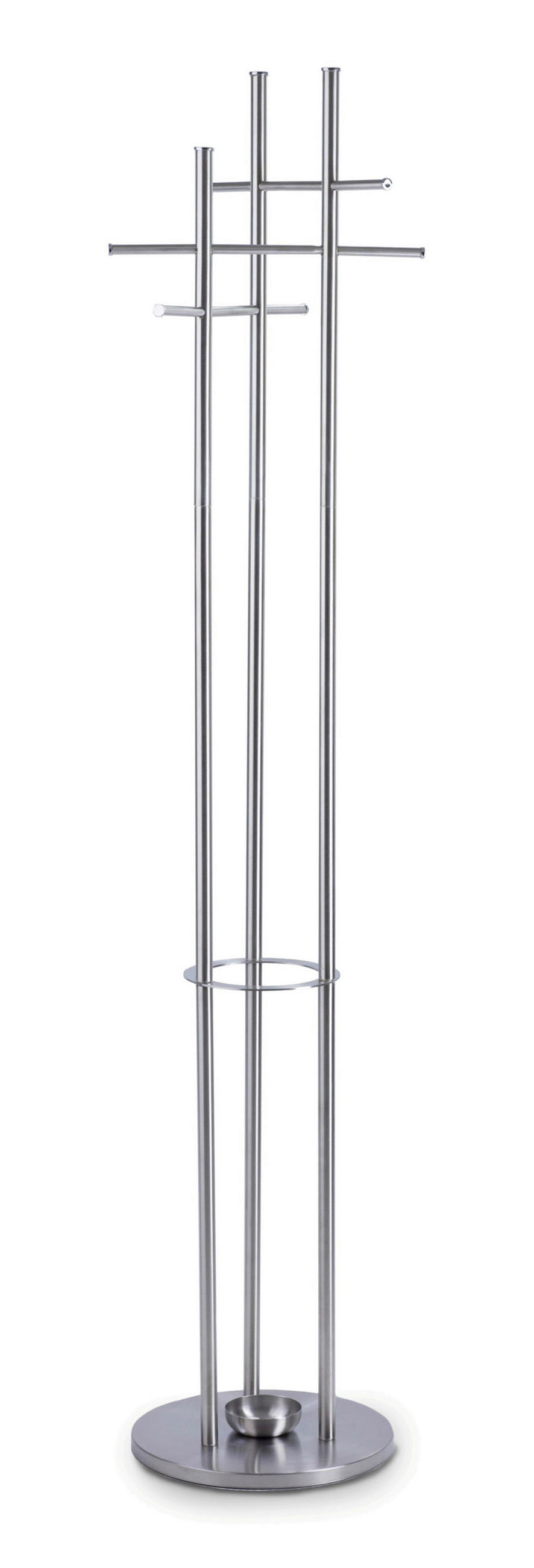 GARDEROBENSTÄNDER in Edelstahlfarben 35/175/35 cm   - Edelstahlfarben, Design, Metall (35/175/35cm)