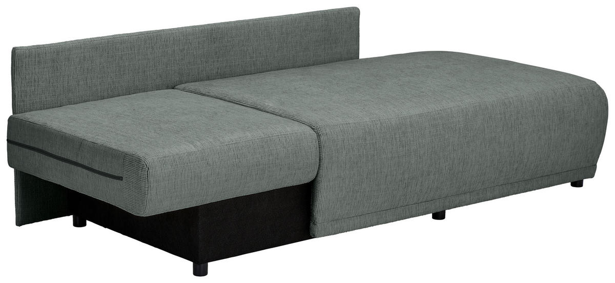 CHAISELONGUE Chenille Grau  - Schwarz/Grau, KONVENTIONELL, Kunststoff/Textil (93/73/171cm) - Carryhome