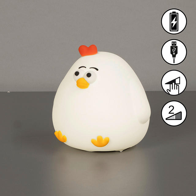 KINDER-NACHTLICHT Paula   - Hellrot/Weiß, Trend, Kunststoff (11cm)
