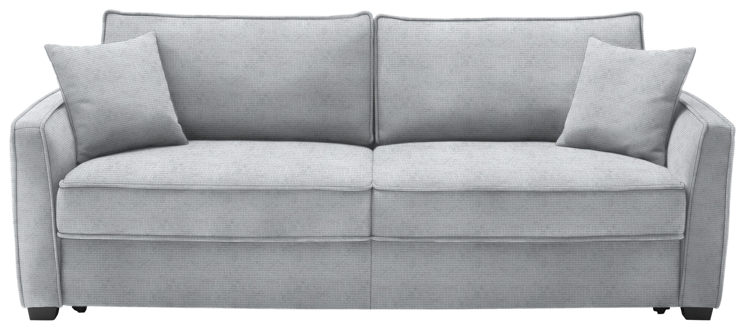 SCHLAFSOFA Jacquard Grau  - Blaugrau/Schwarz, Design, Holz/Textil (240/75/110cm) - home24