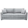 SCHLAFSOFA Jacquard Grau  - Blaugrau/Schwarz, Design, Holz/Textil (240/75/110cm) - home24