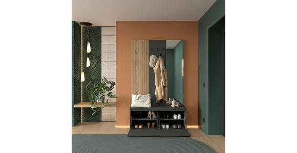 GARDEROBE  in 120/200/36,6 cm  - Eichefarben/Anthrazit, KONVENTIONELL, Holzwerkstoff (120/200/36,6cm) - Carryhome