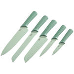 MESSERSET 5-teilig  - Petrol/Mintgrün, Basics, Kunststoff/Metall - Homeware Profession.