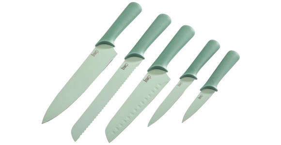 MESSERSET 5-teilig  - Petrol/Mintgrün, Basics, Kunststoff/Metall - Homeware Profession.