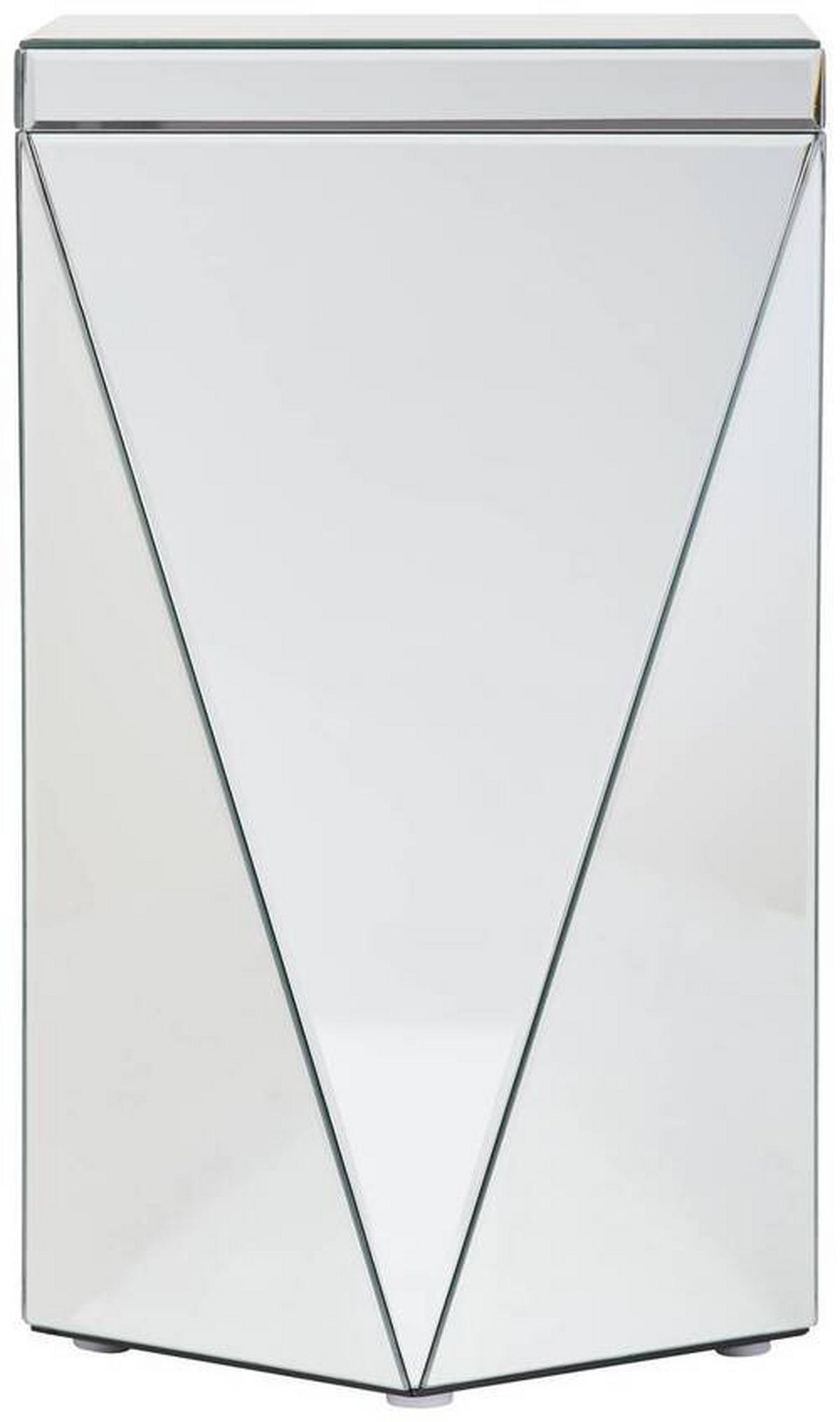 DEKOSÄULE Glas, Holzwerkstoff  - Silberfarben, Trend, Glas/Holzwerkstoff (30/50/30cm) - Xora